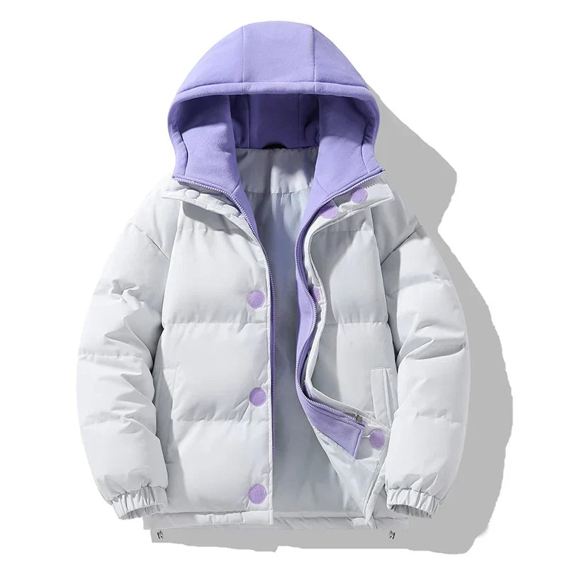 Men's Puffer Jacket Warm Insulated Winter Coat Padded Casual