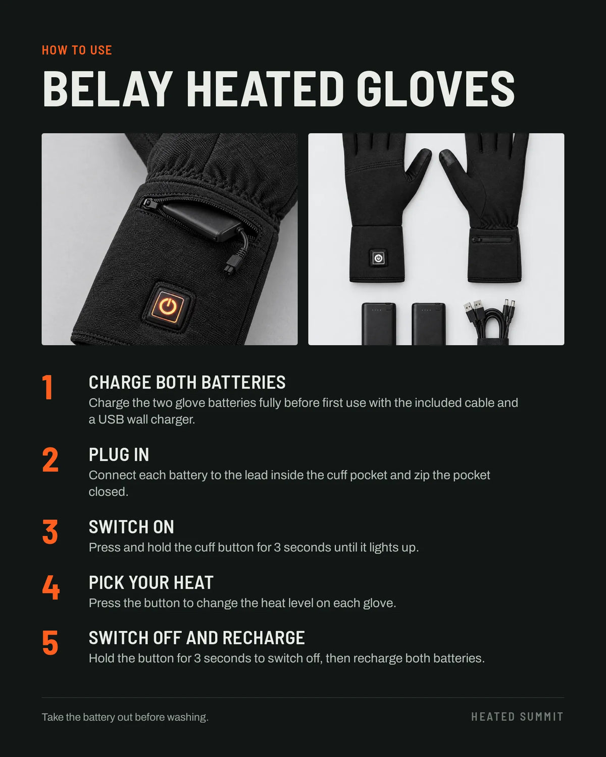 Belay Heated Gloves
