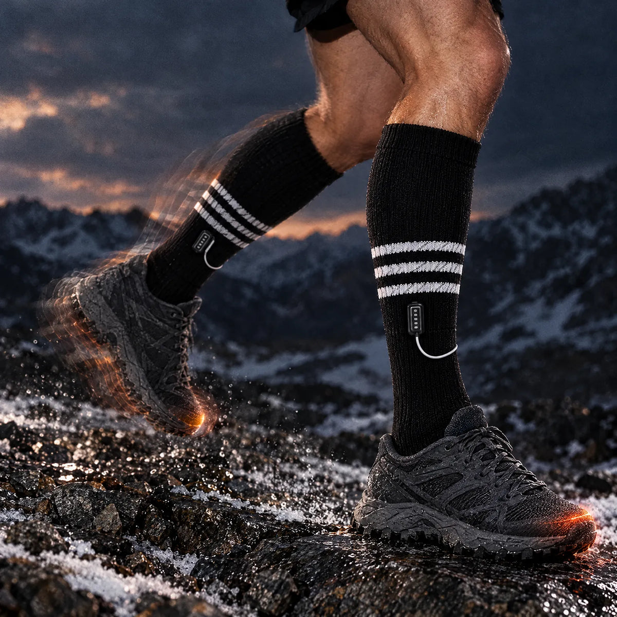 Switchback Heated Socks