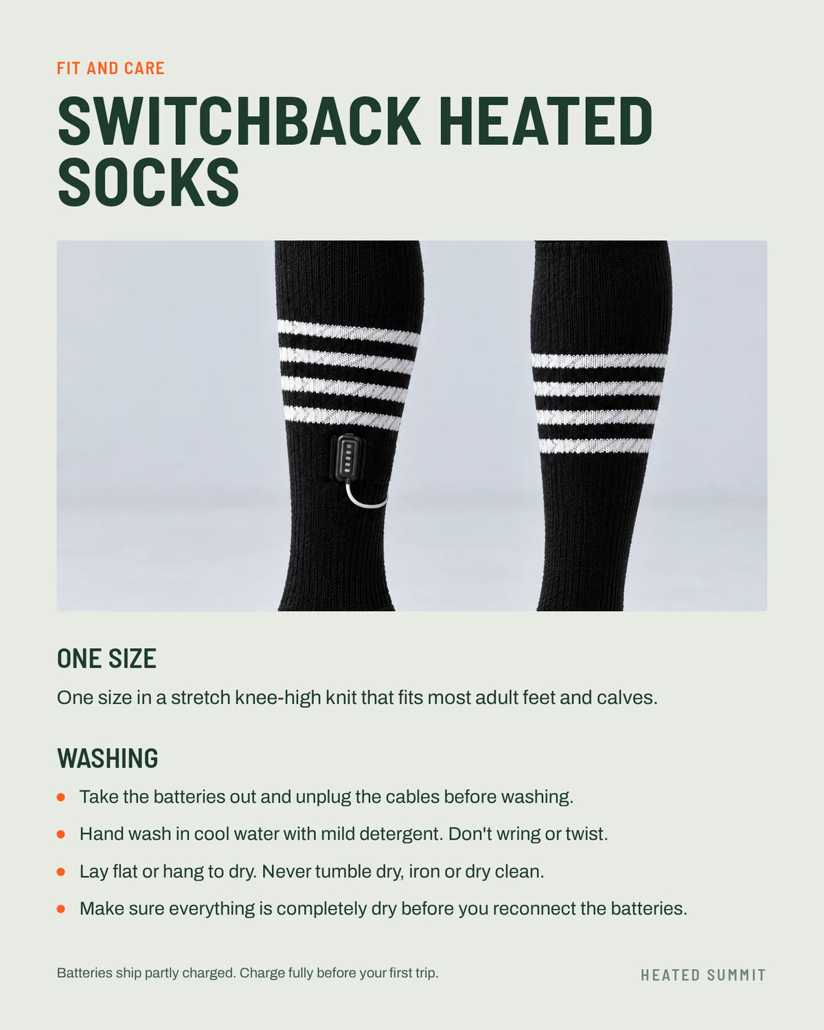 Switchback Heated Socks