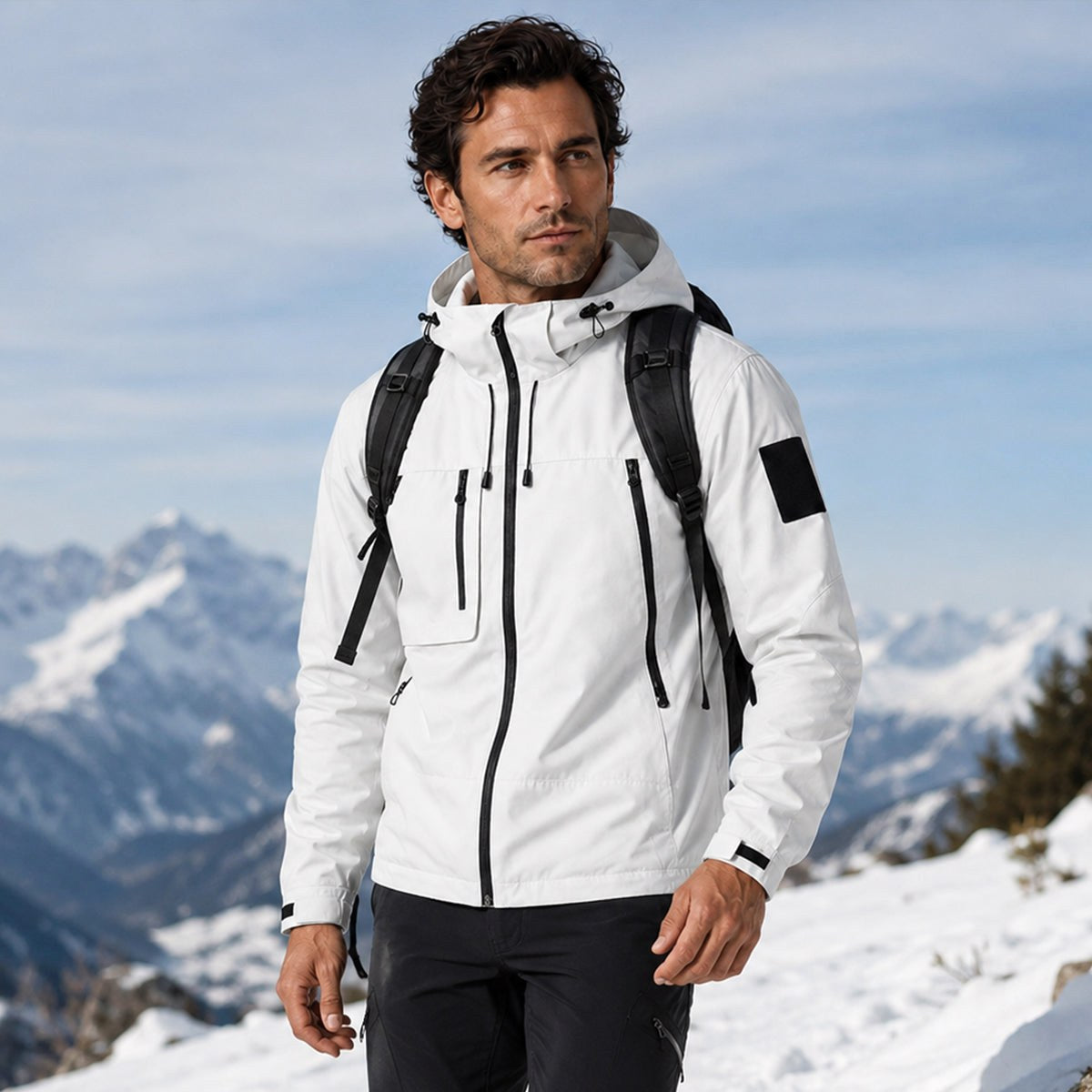 Men's Lightweight Waterproof Hooded Rain Jacket