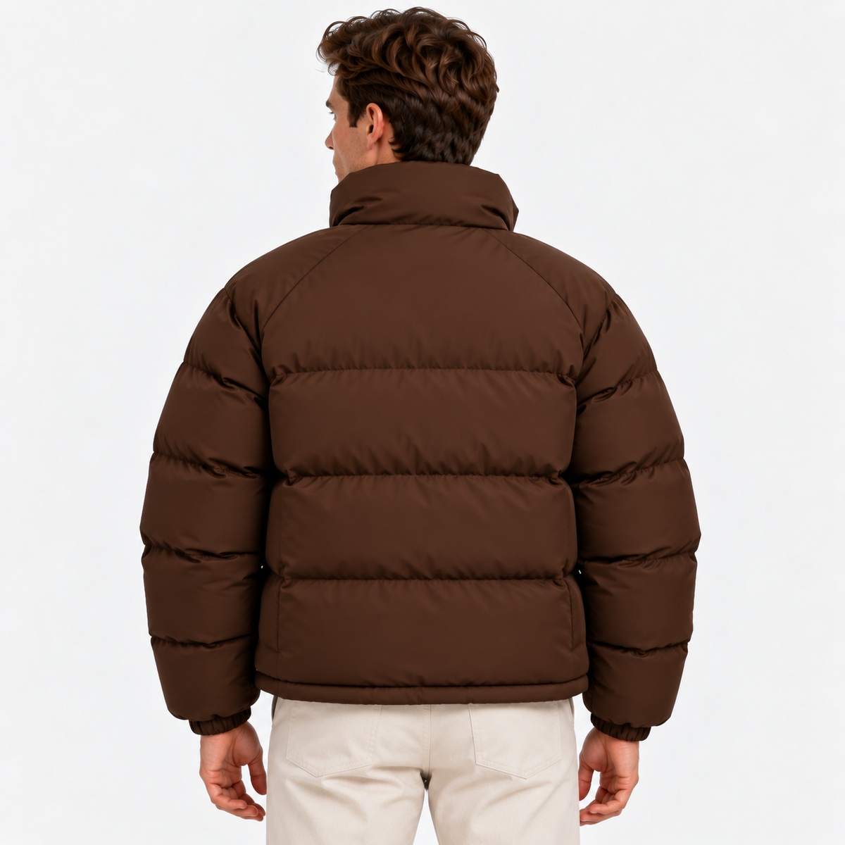 Sherpa-Lined Puffer Jacket for Winter