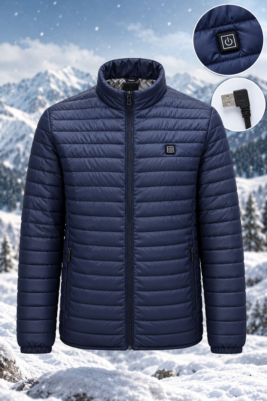 Men's Rechargeable Heated Jacket for Cold Weather