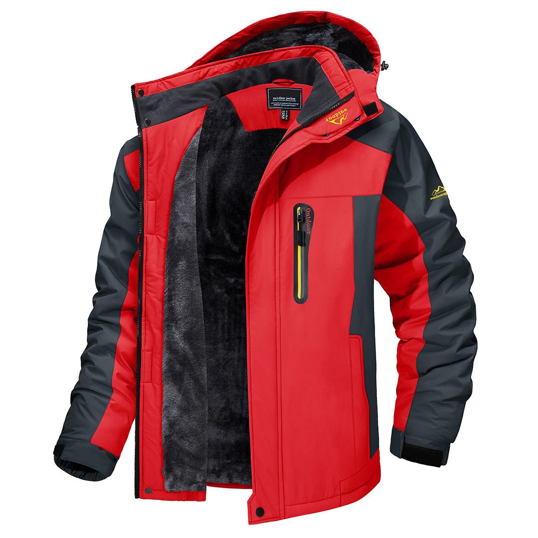 Men's Insulated Full Zip Jacket with Wind Protection and Comfort Fit for Outdoors