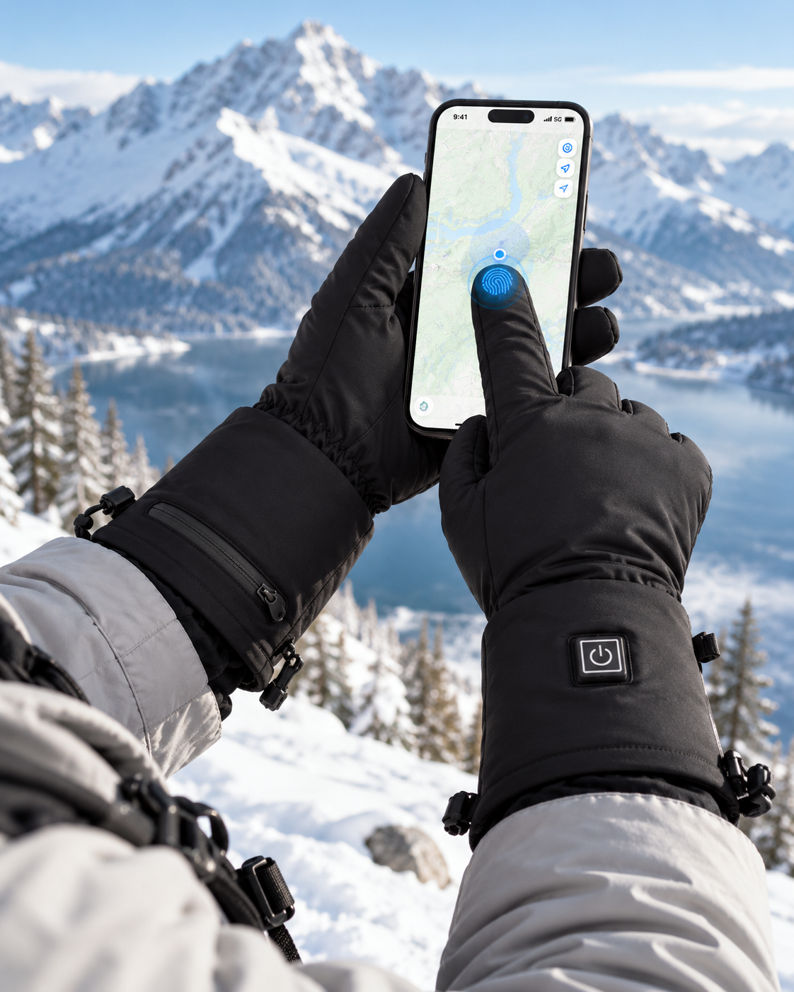 Rechargeable Heated Gloves for Winter Outdoor Use